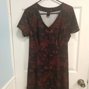 Disney Mulan Button-Front Dress Hot Topic (M) NWOT